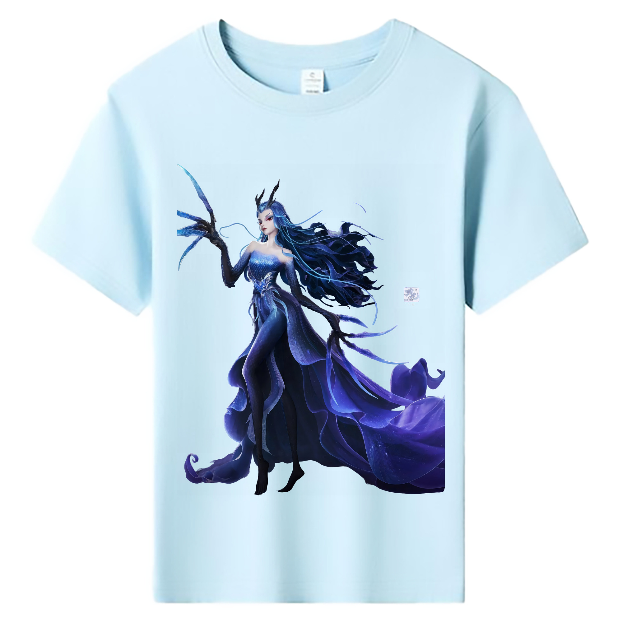 （画像用） Ne Zha 2 ナタ 魔童の大暴れ 綿100％キッズTシャツ（フロントプリント）